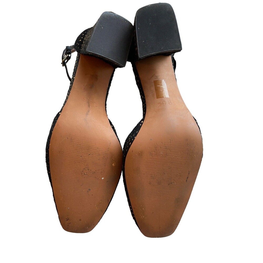 Madewell SIZE 9.5 The Dove High Heel Sandal in Metallic Dot Calf Hair - Picture 10 of 10